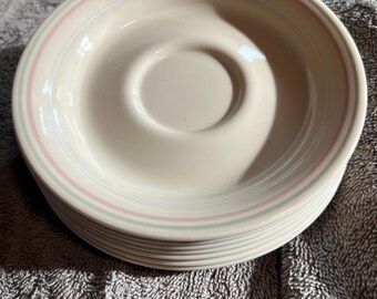 set of 7 Corelle cornerstone spring pond saucers