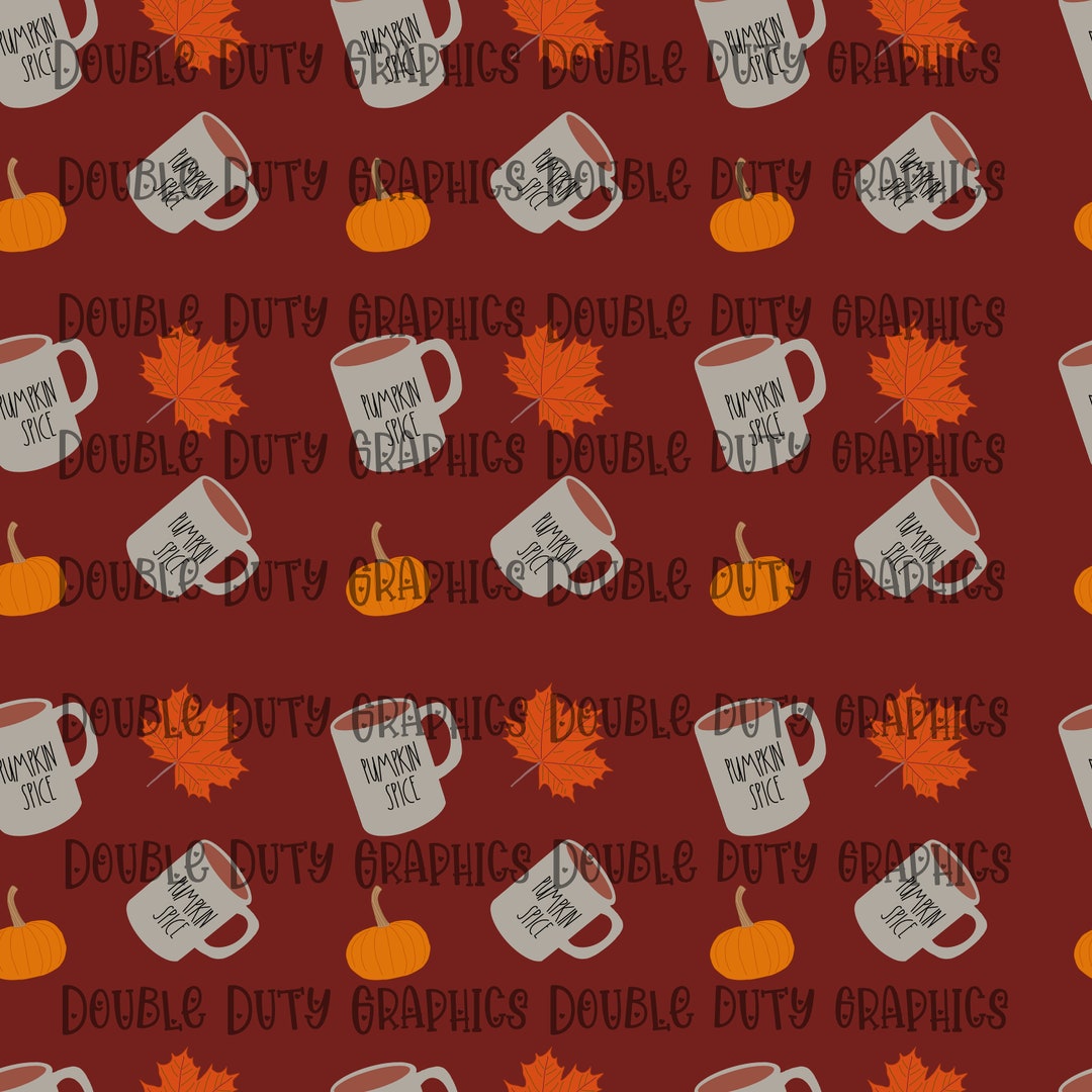 Pumpkin Spice Latte, Fall Seamless Design, Seamless Pattern Fall ...