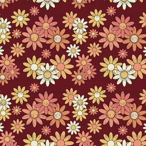 daisy seamless file, Floral Seamless Pattern, Retro Seamless Files, Floral Seamless Design, Floral Digital Paper, daisy seamless pattern