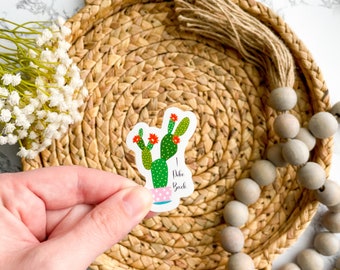 Plant Lover Gift, Plant Lover Sticker, Plant Mom Sticker, Plant Dad Sticker, Cactus Laptop Sticker, Cactus Sticker, Potted Plant Sticker