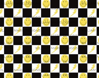checkered seamless, checkered seamless file, checkered digital paper, boy seamless pattern, boy seamless file, smiley face seamless pattern
