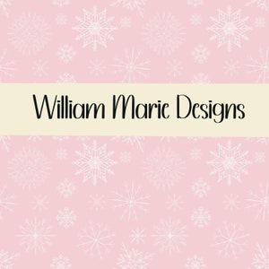 pink Christmas seamless pattern, Winter Wonderland Digital, Snowman Seamless Pattern, Snowman Seamless, Snowflake Seamless Pattern