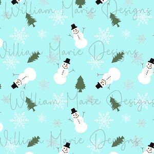 Winter Wonderland Digital Paper, Winter Wonderland Digital, Snowman Seamless Pattern, Snowman Seamless, Snowflake Seamless Pattern