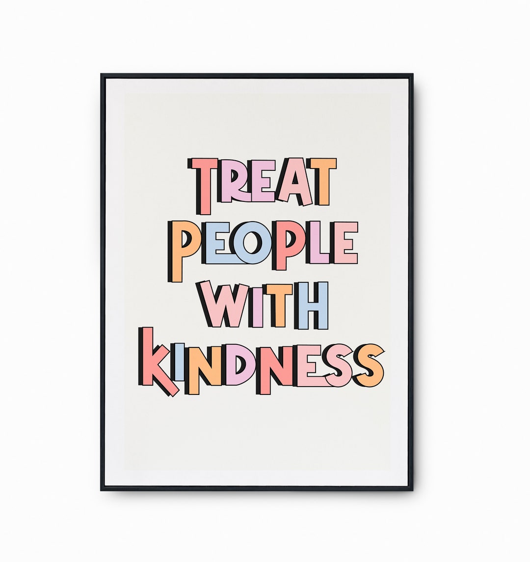 Treat People With Kindness Harry Styles Lyric Print One Etsy UK