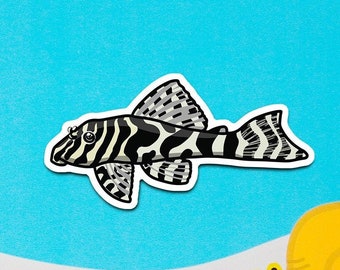 Leopard frog pleco -  Matte waterproof weatherproof scratchproof sticker, decoration, fishkeeper, diary fancy sticker