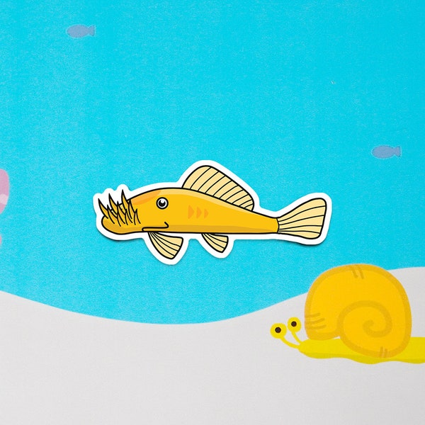 Bristlenose Pleco - wasserfester Papier Sticker, Aquarium Aufkleber, Dekoration, Fischhalter, Tagebuch fancy Sticker