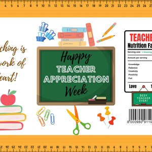Teacher Appreciation Chip Bag  (SELF edit using CANVA)