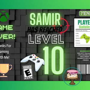 Gamer Themed Chip Bag Template (CANVA editable)