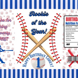 Rookie of the Year-Baseball-Chip-Bag-Vorlage (CANVA editierbar)