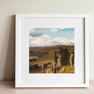 Pride and Prejudice, Digital Download, Printable Artwork, Painting, Elizabeth Bennet, Jane Austen, Darcy, Square, Movie Scene, Original Art