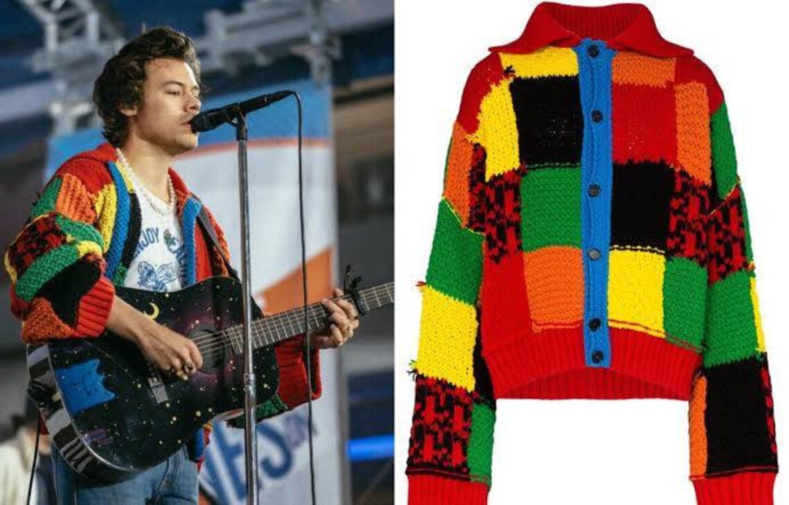 Suéter Cárdigan tejido Harry Styles colores Etsy España