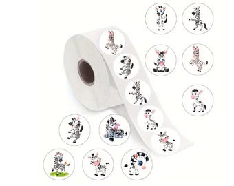 Zebra stickers, 50 pieces, cool stickers, seals