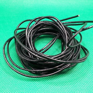 Leather strap round 2 mm black leather cord band craft cord