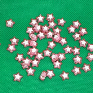 Craft beads stars beads acrylic pink 50 acrylic beads craft white sewing