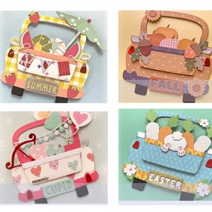 Pochoir de gaufrage voiture, pochoir de découpe de pâques, été automne amour, gaufrage, pochoir de poinçonnage