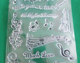 Silicone Stamps Notes Music Stamp Clef Clear Clearstamps