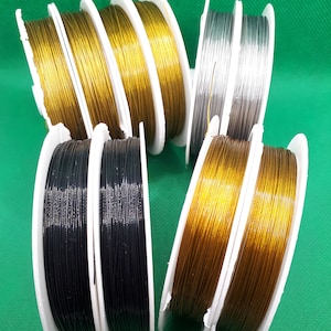 Jewelry wire stainless steel 0.3 0.35 0.38 0.45 0.5 0.6 0.7 0.8 silver black gold old gold