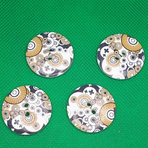 XXL buttons Ø 30 mm motif 5 craft wooden buttons sewing button wooden button scrapbooking