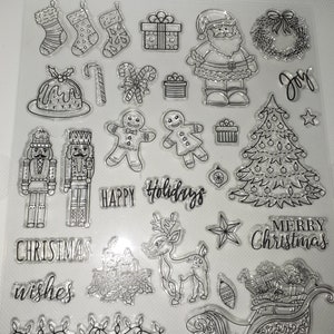 Pieczątka silikonowa Świąteczna duża pieczątka Choinka Clear Clearstamps