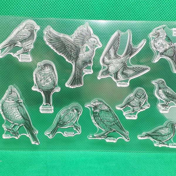 Silicone Stamp Bird Animals Stamp Birds Clear Clearstamps