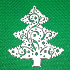 Stencil per goffratura Stencil per punzonatura albero di Natale Stencil per punzonatura per albero di Natale in rilievo