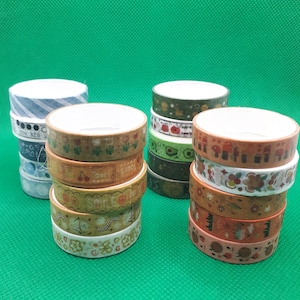 Fita adesiva washi 5 rolos 1cm conjunto scrapbooking cartões criativos carta diy