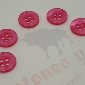Bouton résine rond 11 mm 4 trous couture artisanale boutons différentes couleurs pink