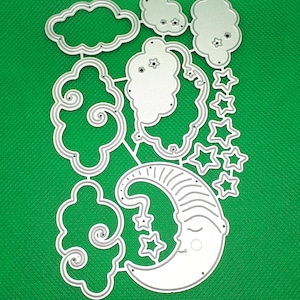 Embossing stencil maan sterren pons stencil wolken hemel embossing