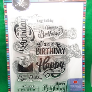 Silikonstempel Happy Birthday Prägeschablone Herzlichen Glückwunsch Schablone