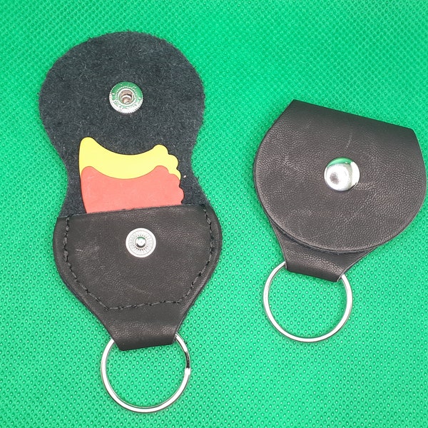 Plektrum Tasche Gitarren Pick Halter PU Leder Pleks Musik Gitarre Plektren