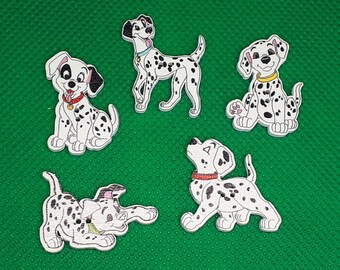 Buttons Dalmatian dog animal wood button tinkering sewing wooden buttons scrapbooking