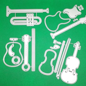 Embossing sjabloon gitaar trompet snijsjabloon muziek viool elektrische gitaar muziekinstrumenten