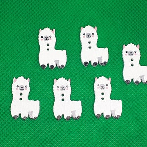Houten knopen alpaca knopen dierentuin ambacht naaien houten knop