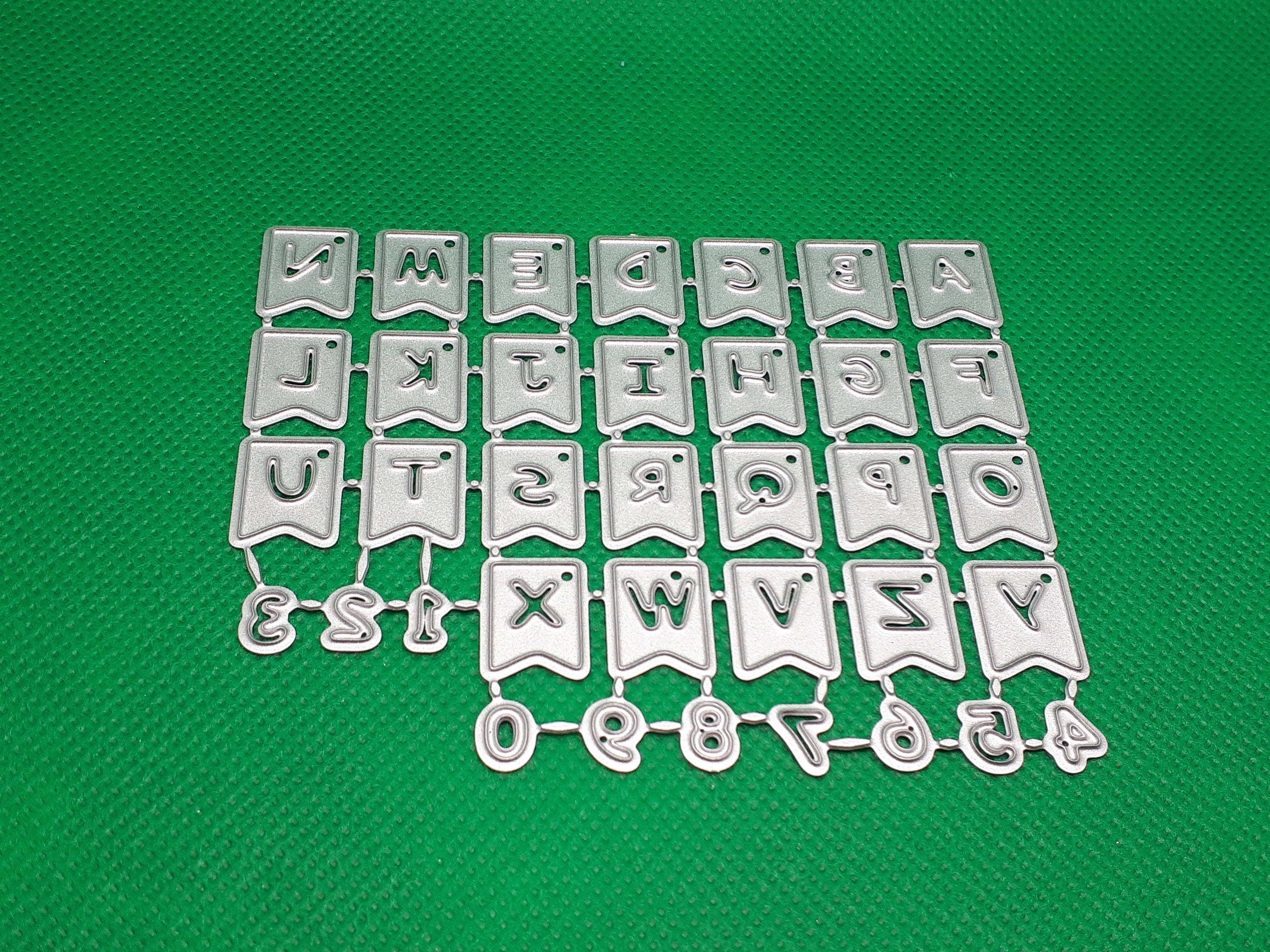Embossing Template Alphabet Flags Numbers Die-cutting Template ...