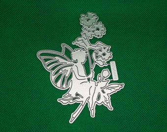 Embossed fairy elf flower punching template