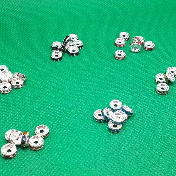 Rondelle Strassrondelle Zwischenperlen ca. 180 Stück Perlen basteln nähen Schmuckherstellung