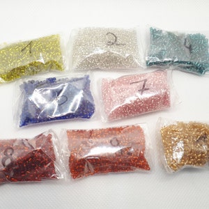Perle Rocailles 15g perle di vetro 2 mm Lavorazione Rocailles cucito creazione di gioielli
