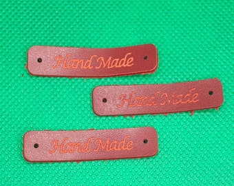 Handgemaakte imitatieleren labels, handgemaakte labels, patches, knutselen, naaien