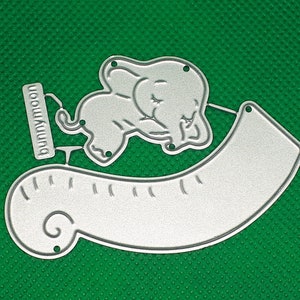 Plantilla de estampado de elefante bebé, plantilla de corte, estampado de bebé, fabricación de plantilla de elefante de perforación