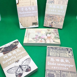 Collage di carta vintage 60 bloc-notes per decorazioni creative di cancelleria per scrapbooking