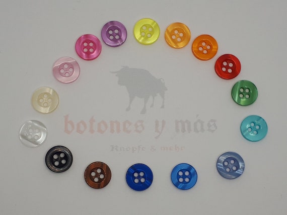 Lot De 20 Boutons Ronds En Résine à 4 Trous, 15 Mm, 18 Mm, 20