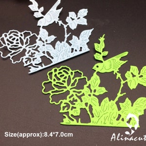 Stencil per goffratura stencil per punzonatura uccello rosa stencil per punzonatura in rilievo