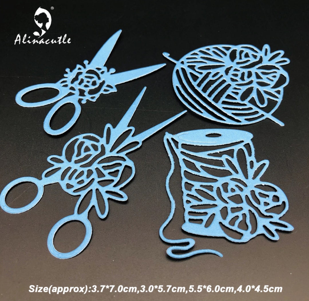 Embossing Template, Sewing, Yarn, Scissors, Die-cutting Template ...