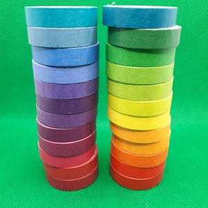 Rainbow Washi Tape 24 Rolls Set Effen Kleur Masking Tape Scrapbooking Creatieve Kaarten Letter DIY