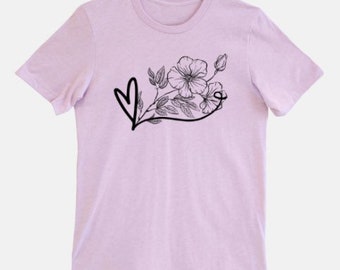 Hearts And Flowers Drawings Etsy