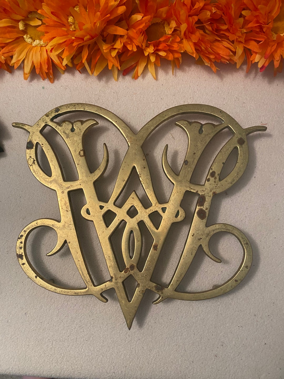 Virginia Metalcrafters Queen Anne Cypher Trivet Etsy