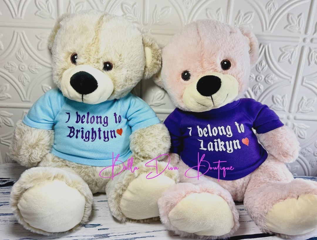 PERSONALIZED NAME Teddy Bear Shirt- CUSTOM Design Stuffed Animals ...