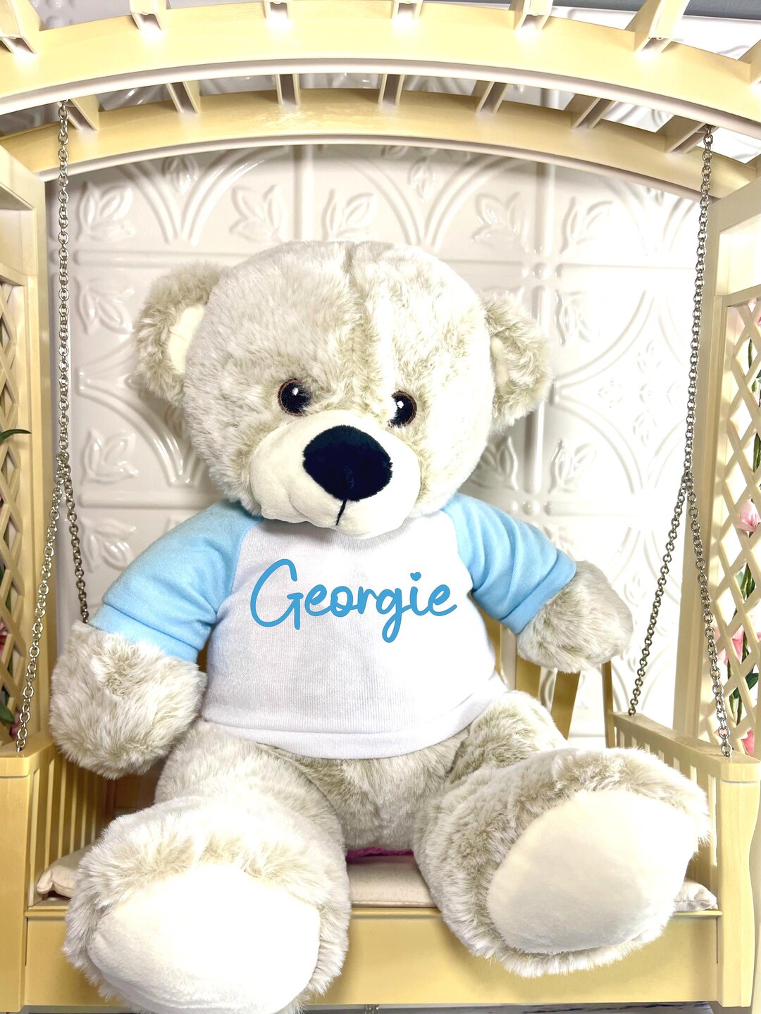 PERSONALIZED NAME Teddy Bear Shirt- CUSTOM Design Stuffed Animals ...