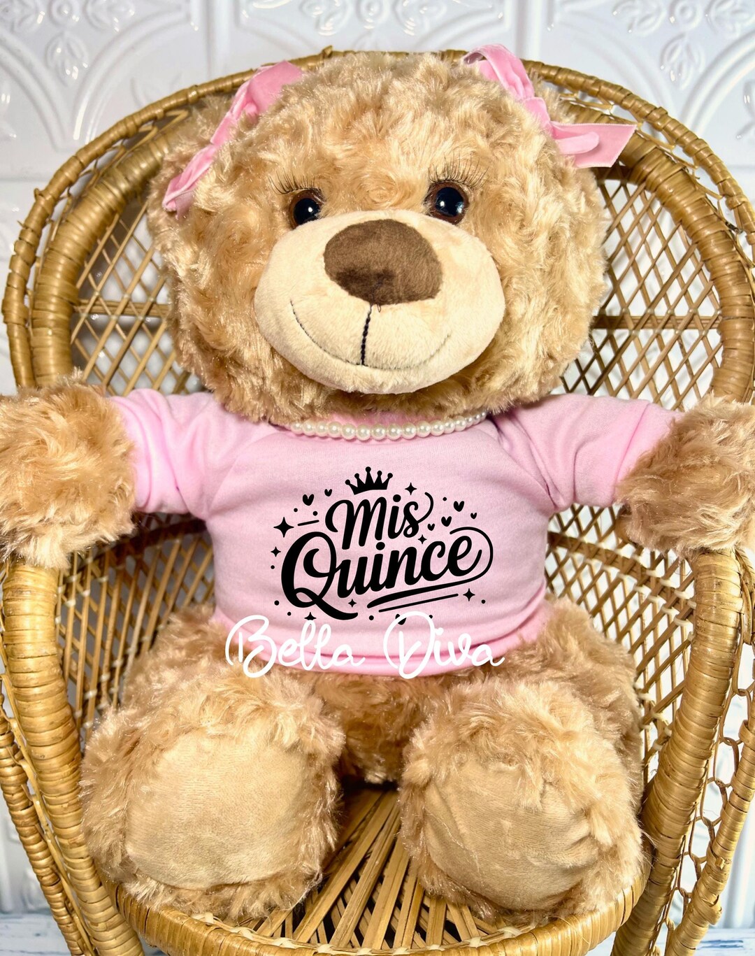 BIRTHDAY CUSTOM Teddy Bear Shirt- Quince PERSONALIZED Name Stuffed ...