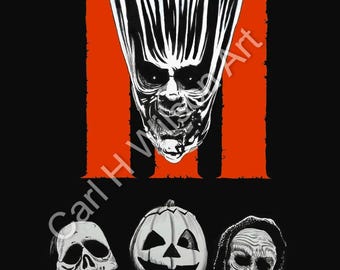Halloween III Art Print – Season of the Witch Inspired Horror Poster, Creepy 80s Wall Décor